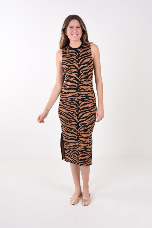 Simone Sweater Dress - Tiger