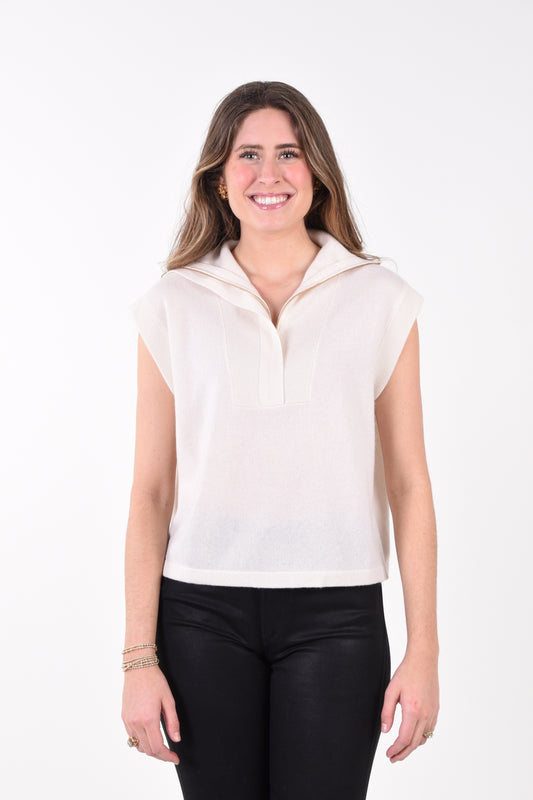 Poppy Pullover Vest - Eggnog
