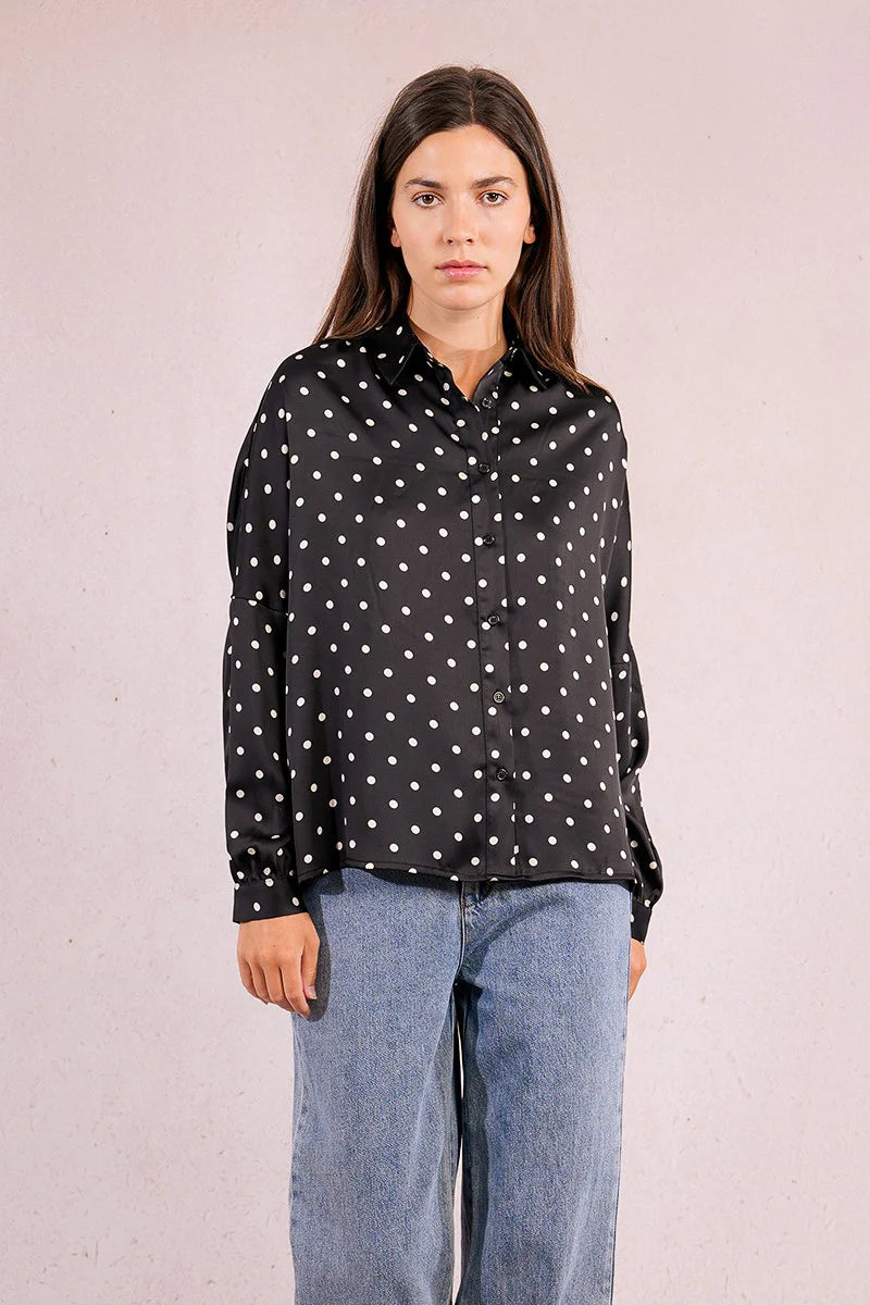 Polka Dot Shirt - Black