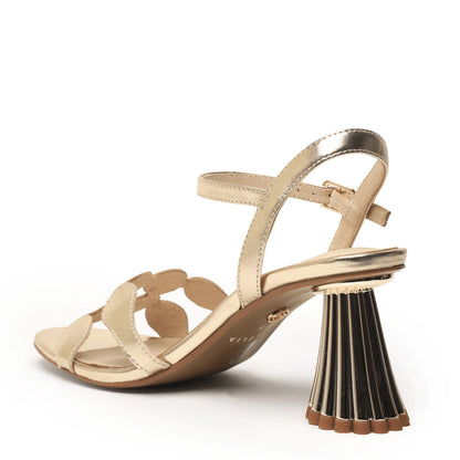 Peter Metallic Leather Sandal - Soft Gold