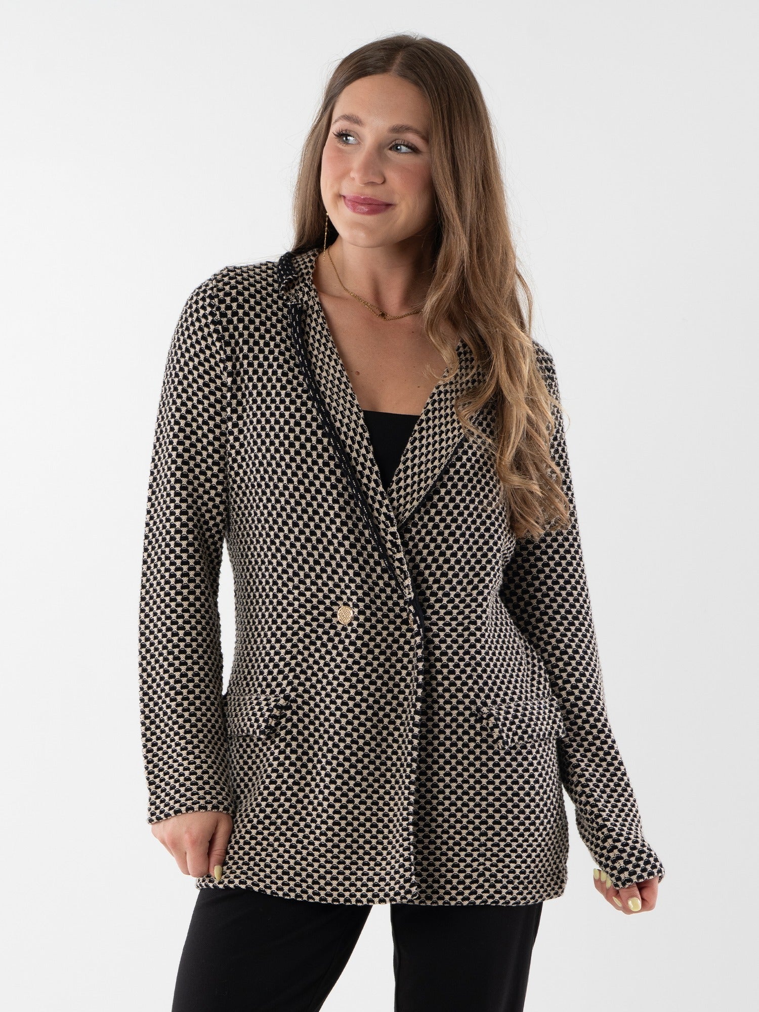 Sloane Sweater Blazer - Midnight Vanilla