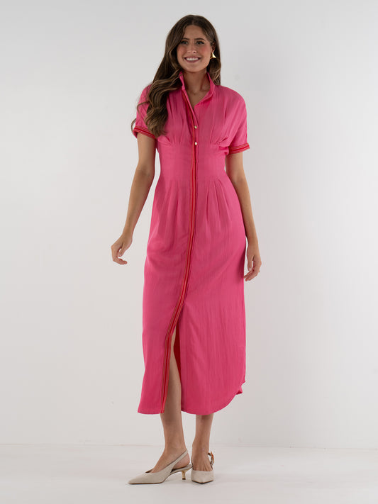 Georgia Dress - Pink Carnation