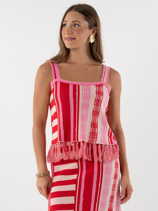 Capri Knit Tank - Peach Jubilee