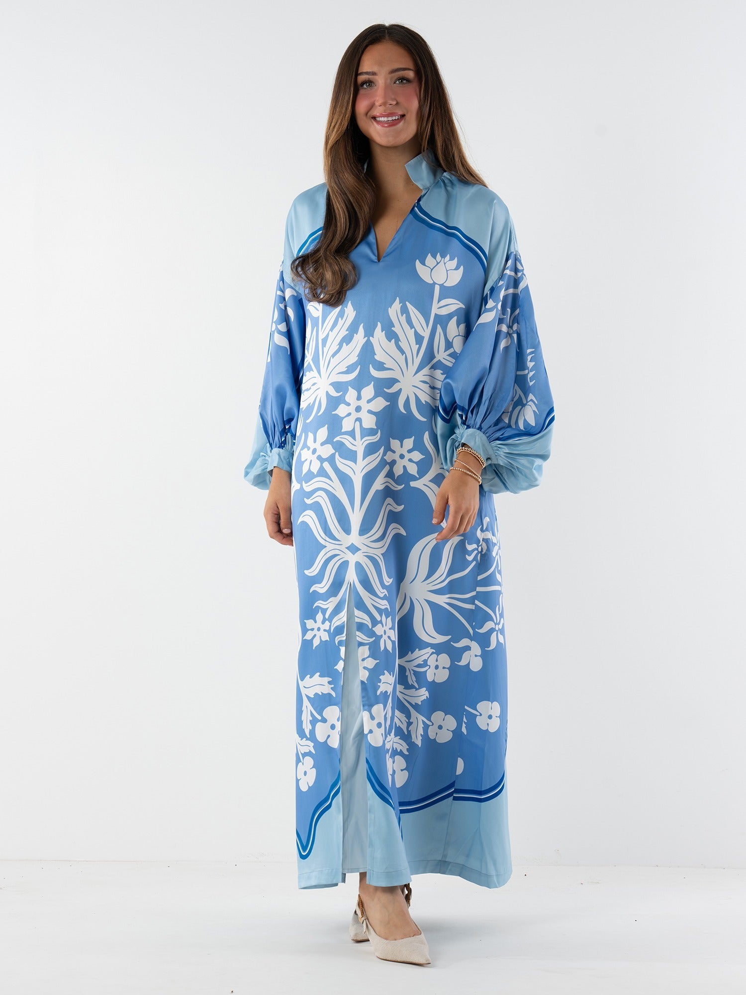 Fiona Dress - Dutch Tile