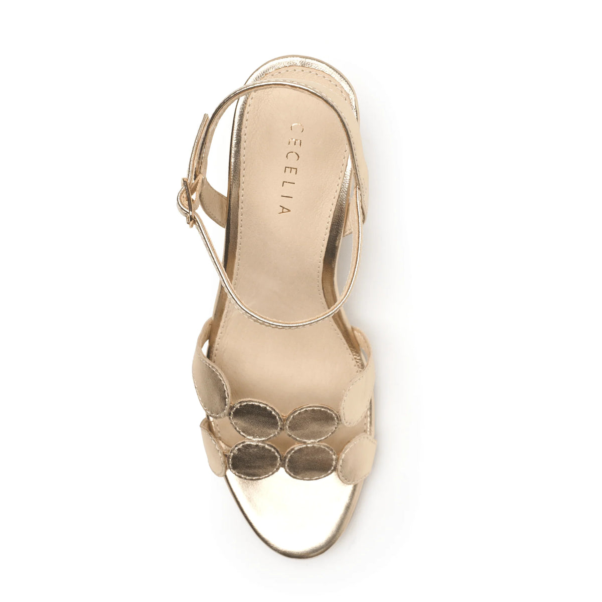 Peter Metallic Leather Sandal - Soft Gold