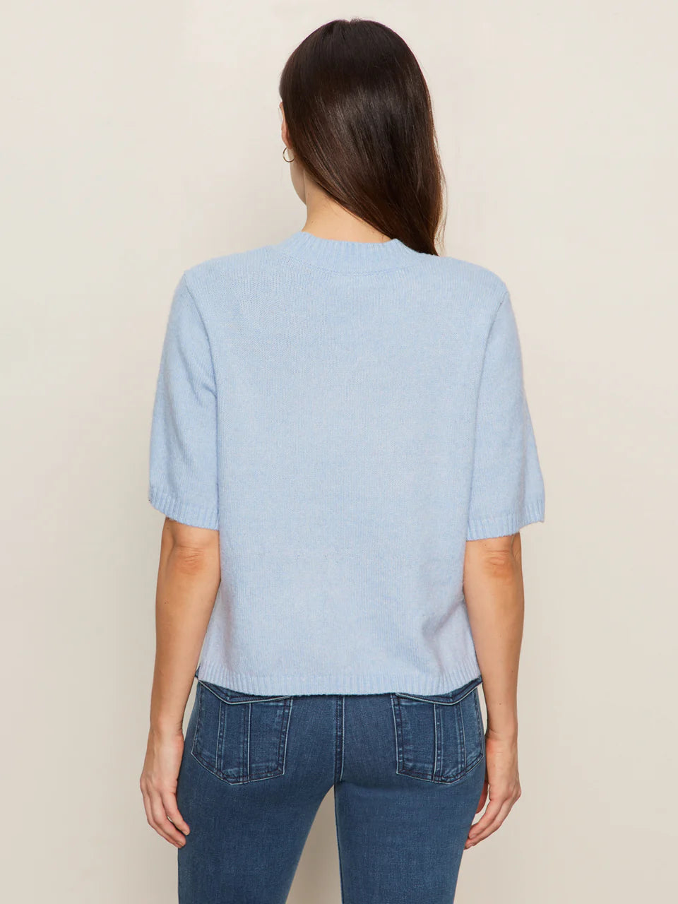 Perfect Sweater Tee Shirt - Blue Powder