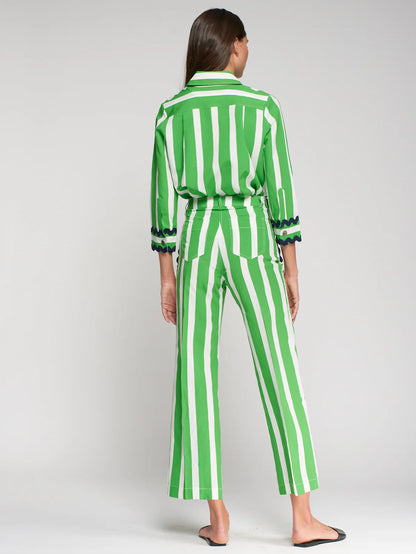 Striped Sailor Pants - Green