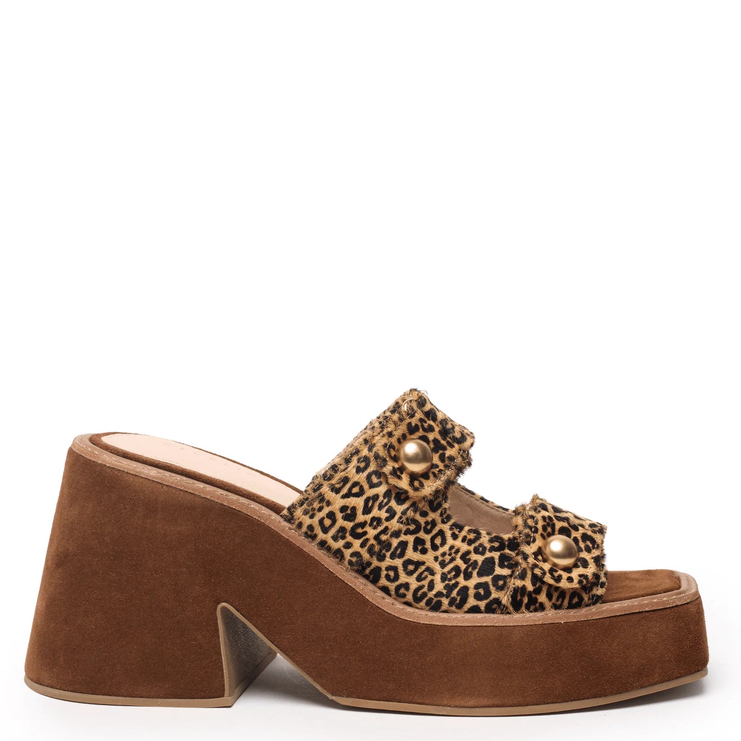 Mitchell Heeled Sandal - Leopard Suede