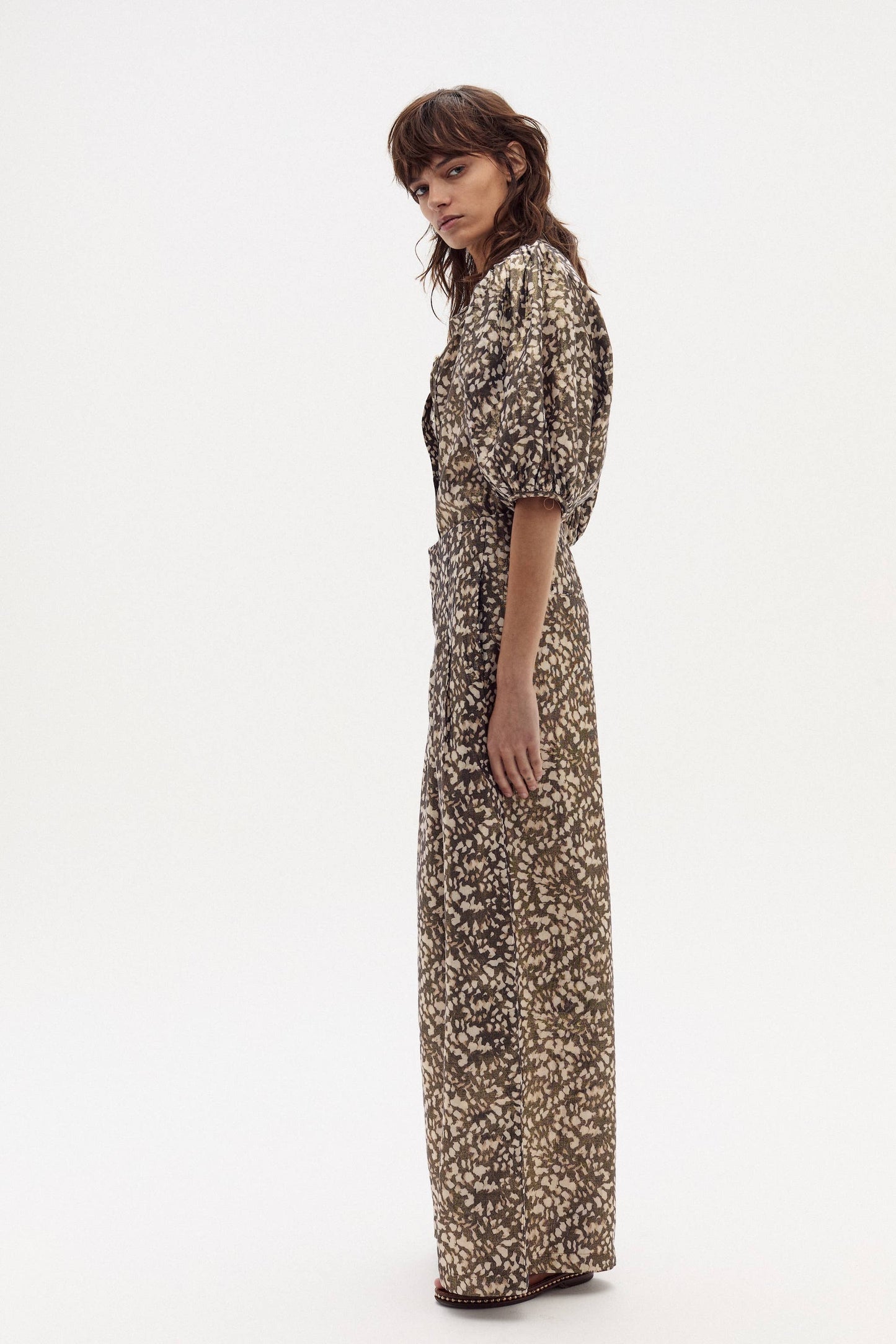 Bubble Linen Shirt - Impala Print