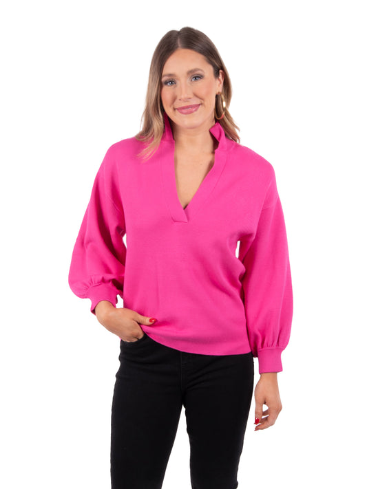 Emily McCarthy Lolli Sweater - Fuchsia Fedora