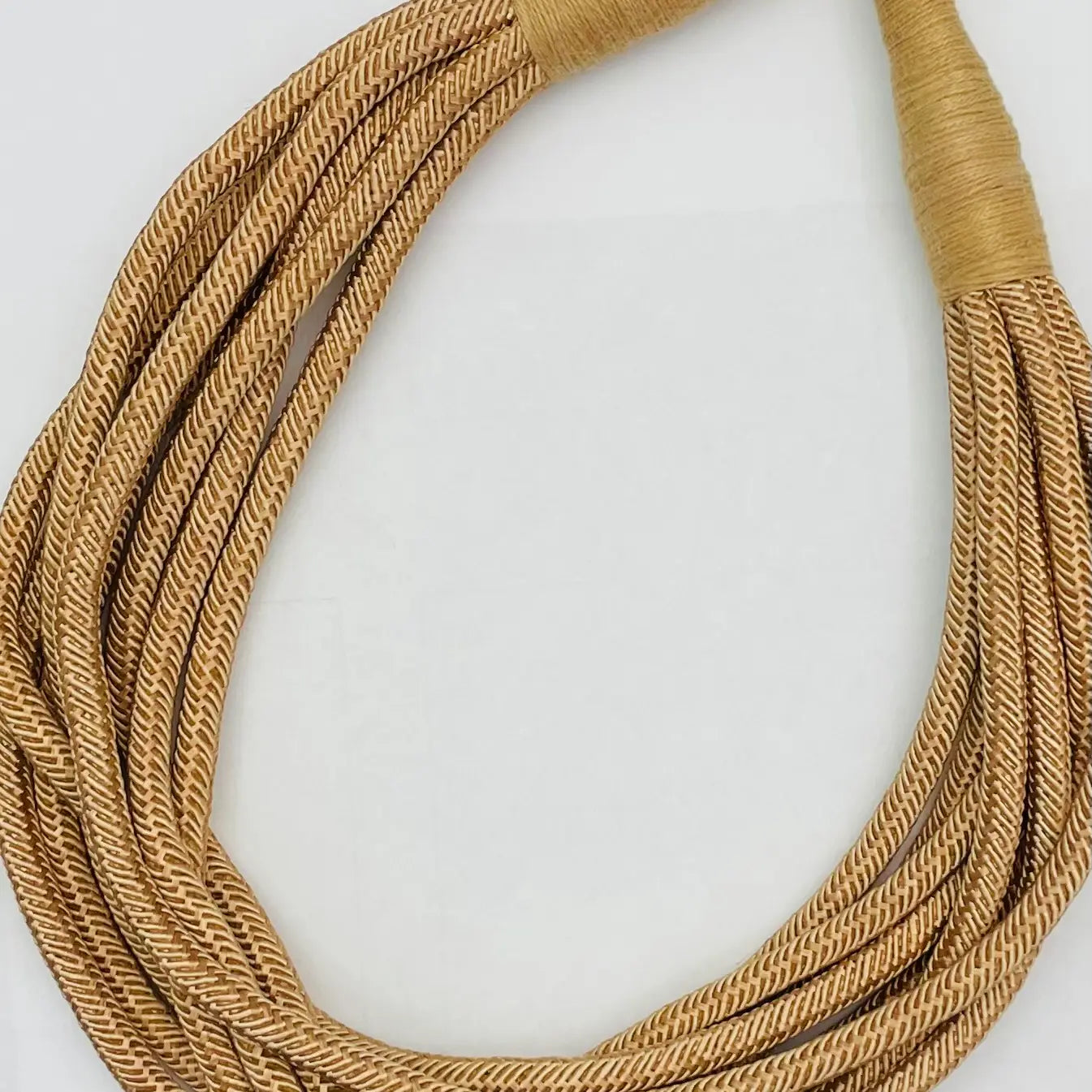 Slub 8-Strand Necklace - Tan