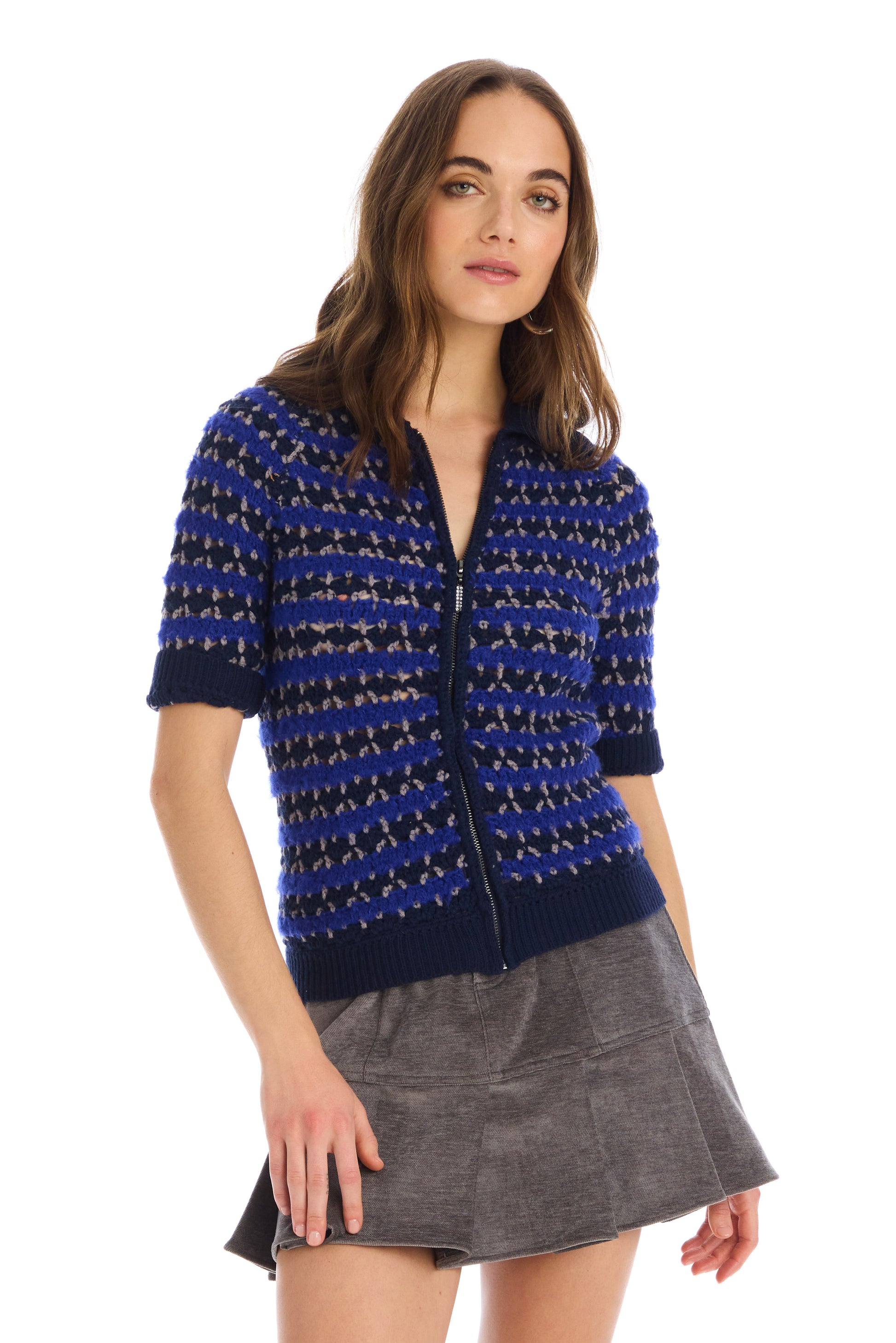 CARLYLE ZIP UP SWEATER