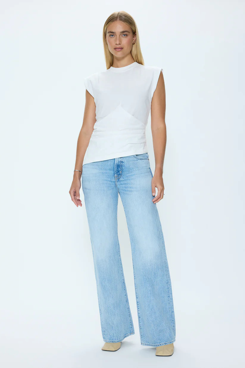 Nya Draped Tee Shirt - Le Blanc
