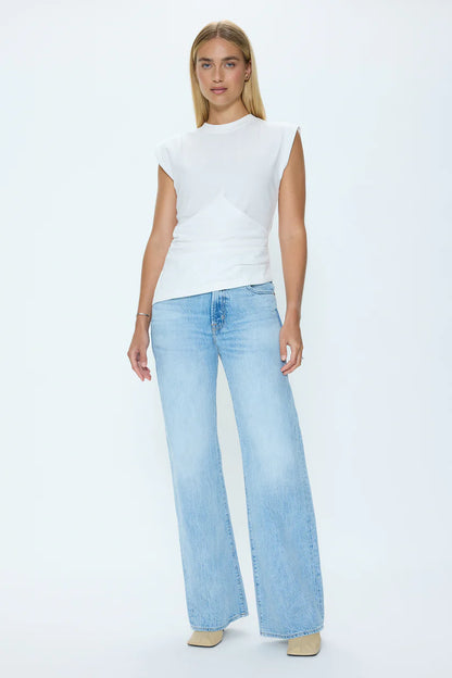 Nya Draped Tee Shirt - Le Blanc