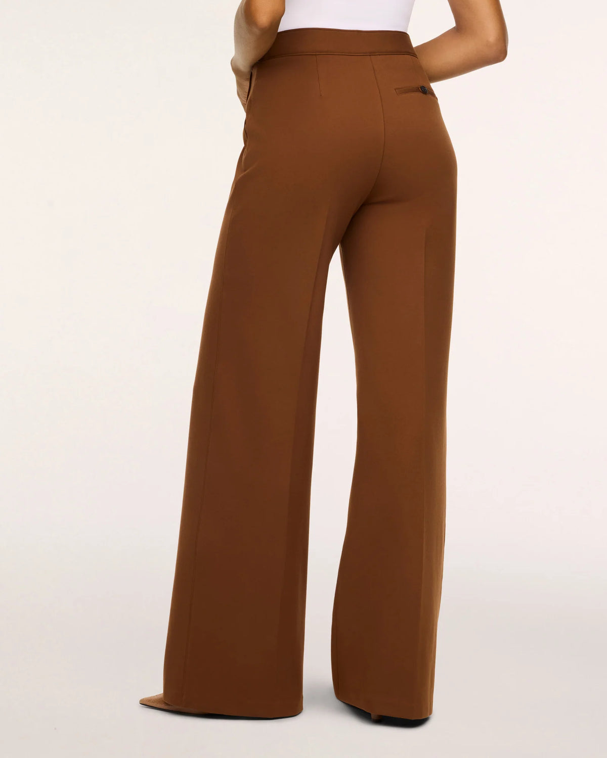 Spanx Ponte Pleated Wide Leg Pant - Brandy