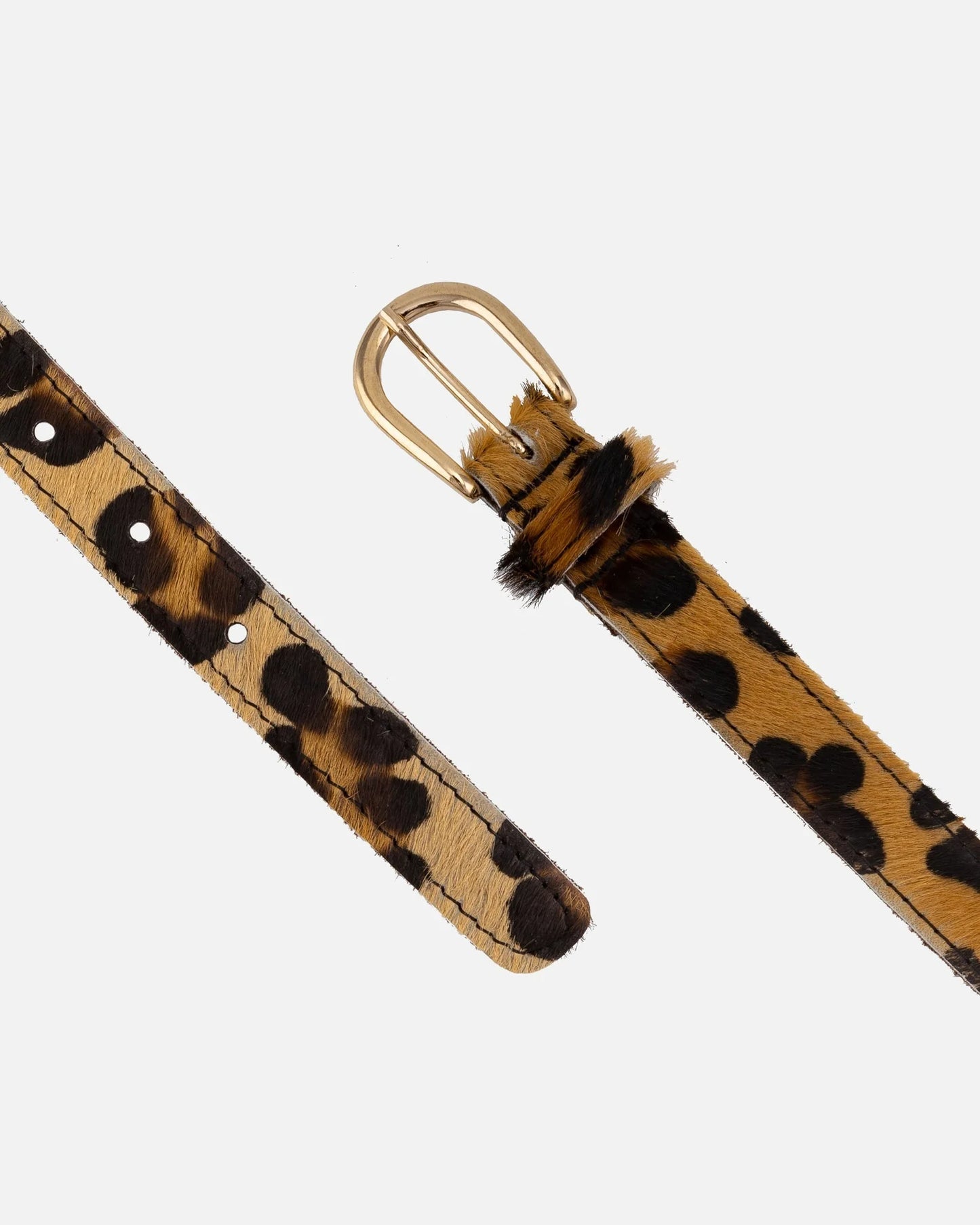 Dania Skinny Cow Hair Belt - Leopard
