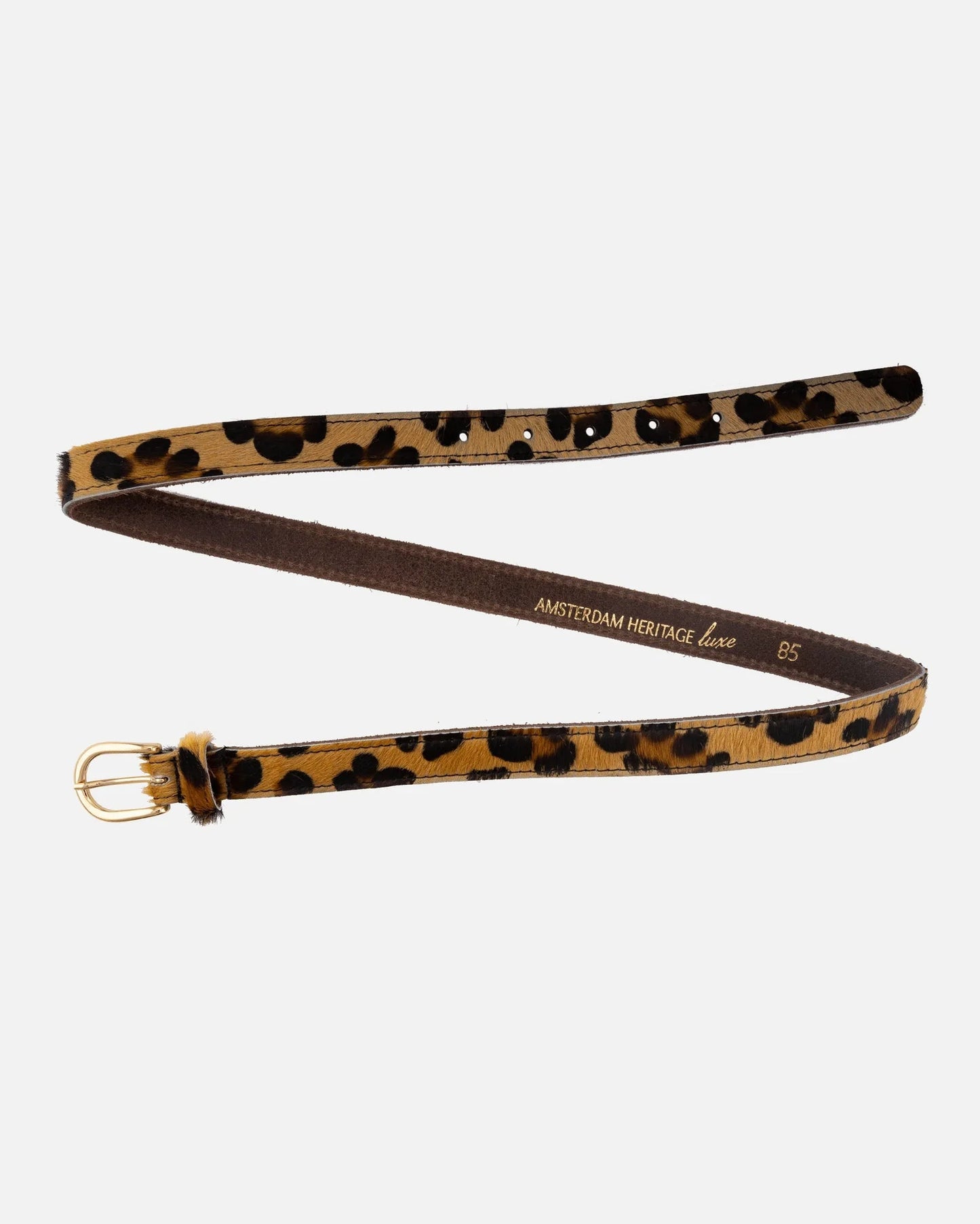 Dania Skinny Cow Hair Belt - Leopard