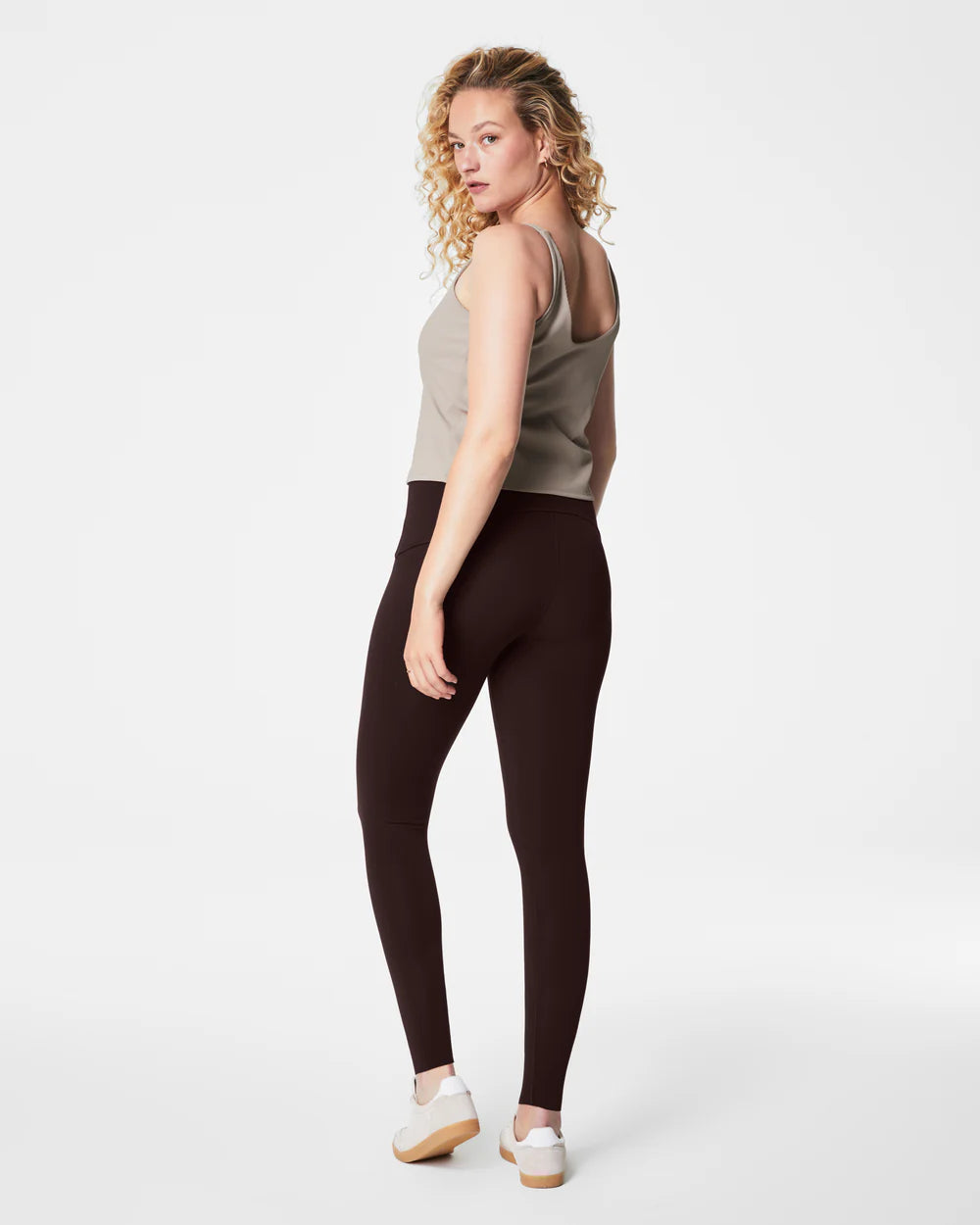 Spanx Booty Boost® Side Pocket Leggings - Truffle Brown