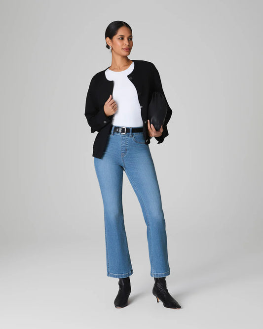 Spanx Kick Flare Jeans - Stonewashed Blue