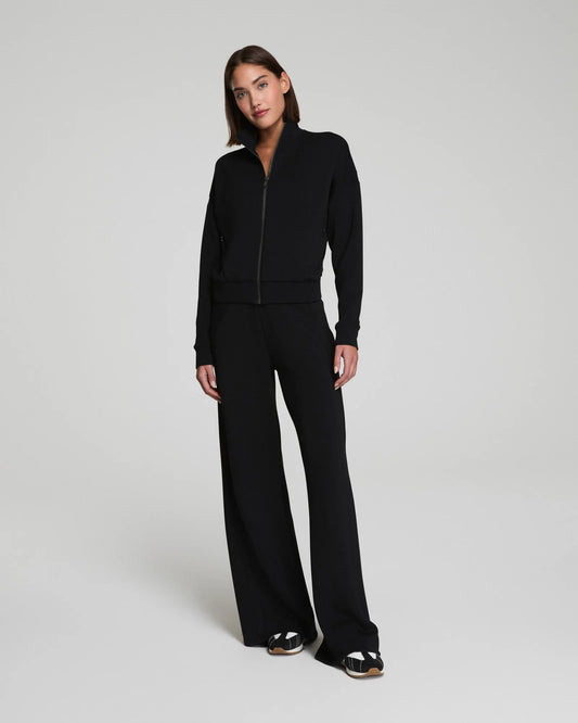 Spanx AirEssentials Wide Leg Track Pant - Very Black