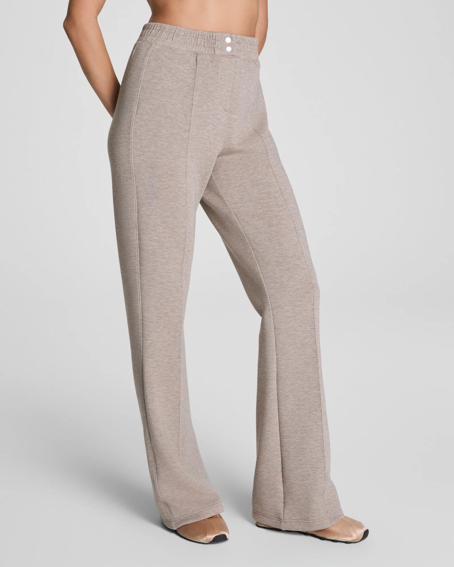 Spanx Brushed AirEssentials Brushed Flare Pant - Birch Heather