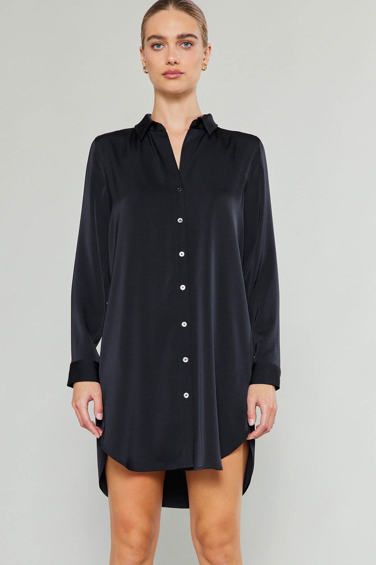 Long Sleeve Button Down Shirt Dress