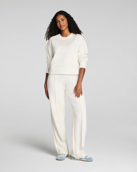 Spanx AirEssentials Luxe Crewneck Long Sleeve Top - Ivory
