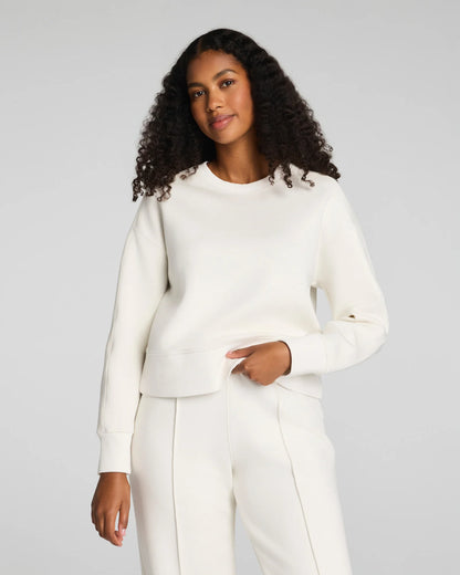Spanx AirEssentials Luxe Crewneck Long Sleeve Top - Ivory
