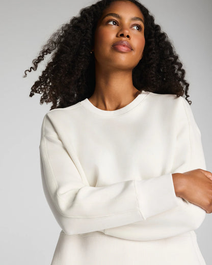 Spanx AirEssentials Luxe Crewneck Long Sleeve Top - Ivory
