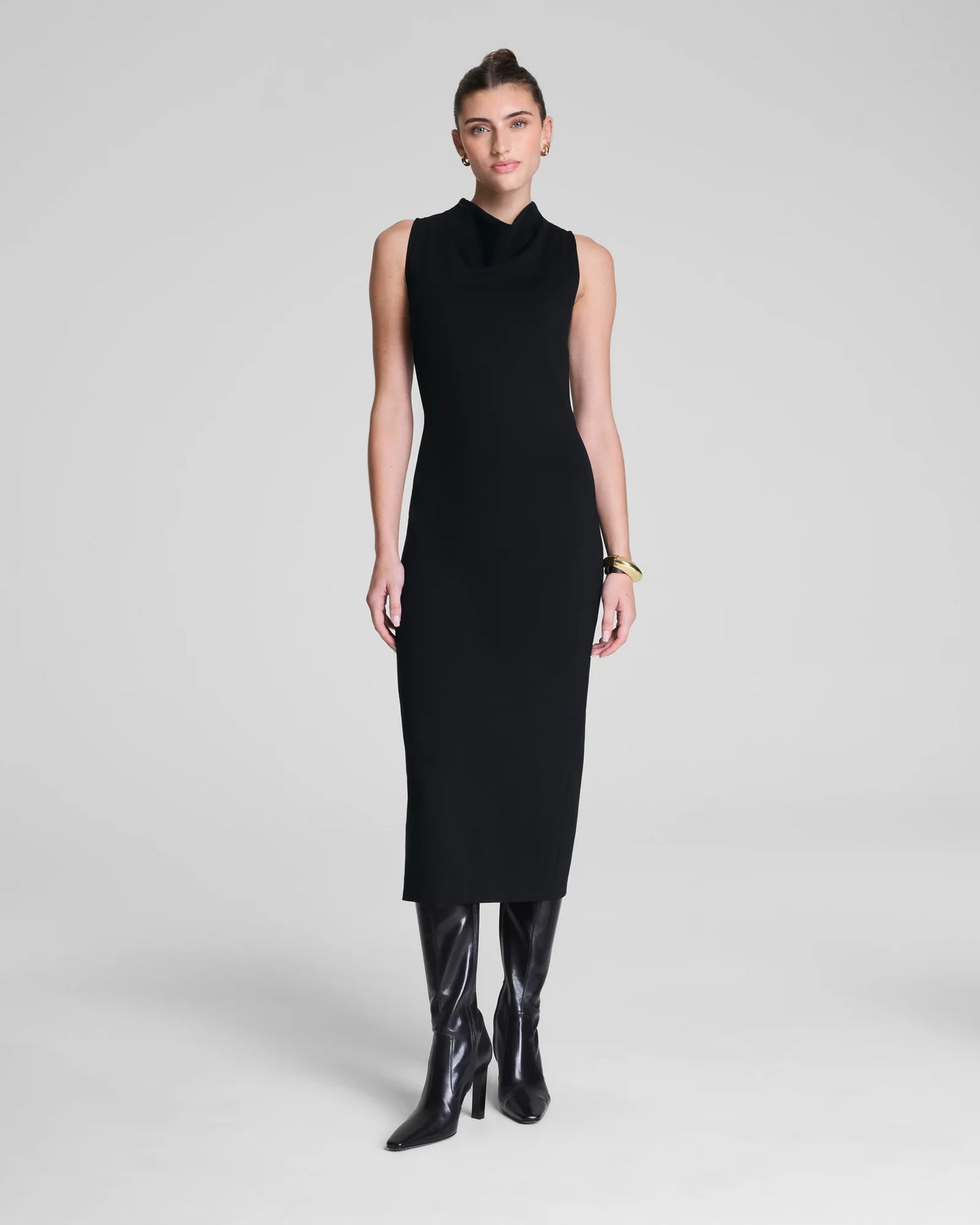 Spanx Ponte Sleeveless Midi Dress - Classic Black
