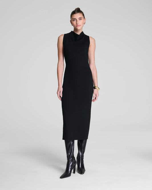 Spanx Ponte Sleeveless Midi Dress - Classic Black