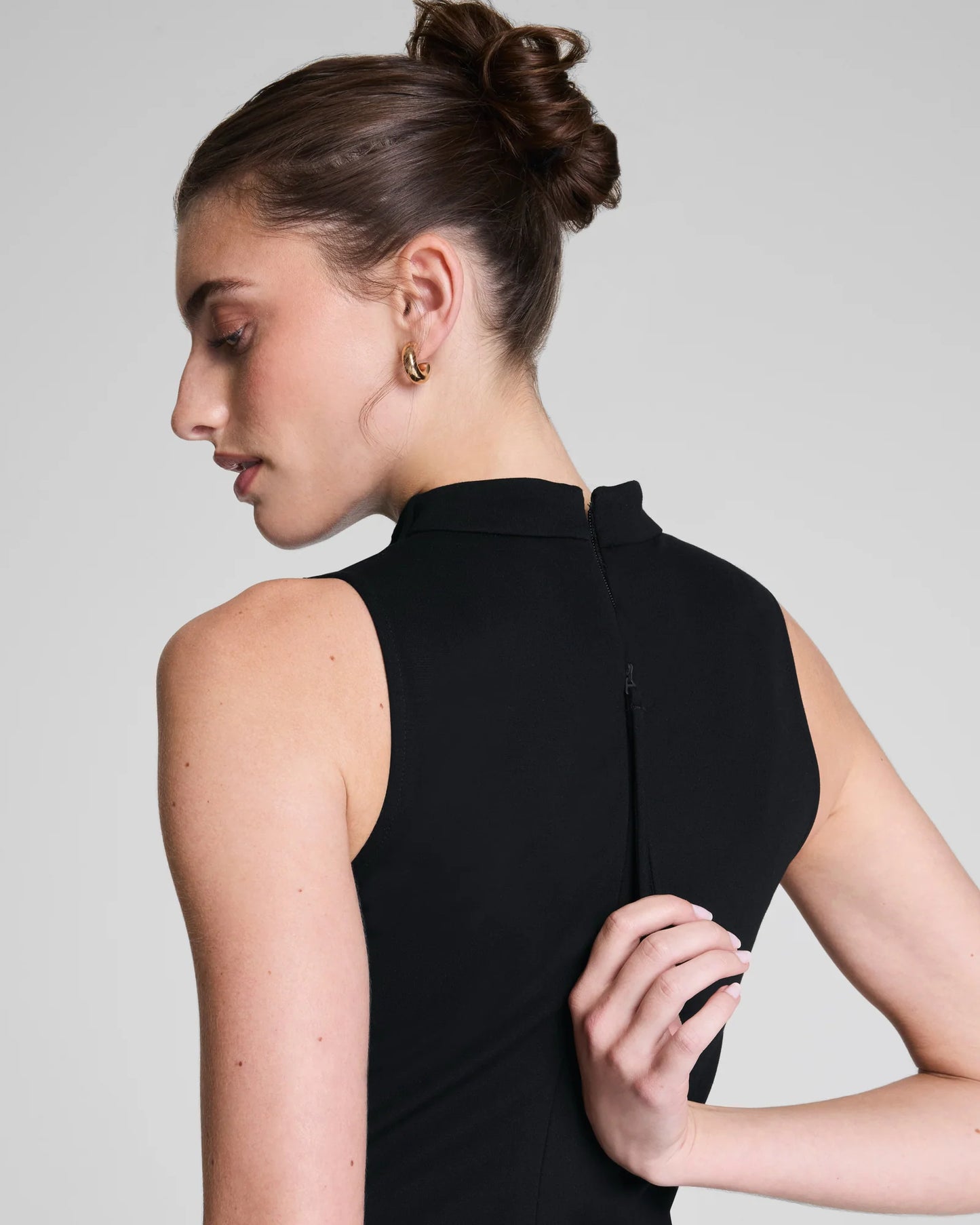 Spanx Ponte Sleeveless Midi Dress - Classic Black