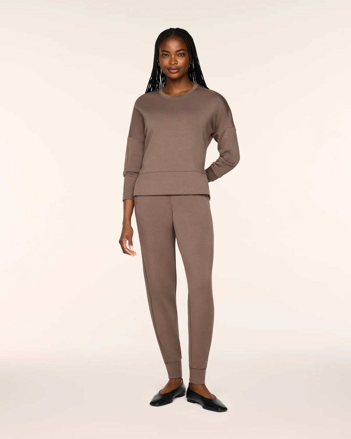 Spanx AirEssentials Crewneck Long Sleeve Top - Ironstone