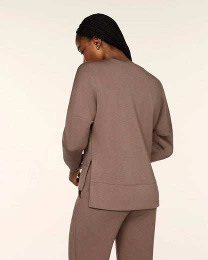 Spanx AirEssentials Crewneck Long Sleeve Top - Ironstone