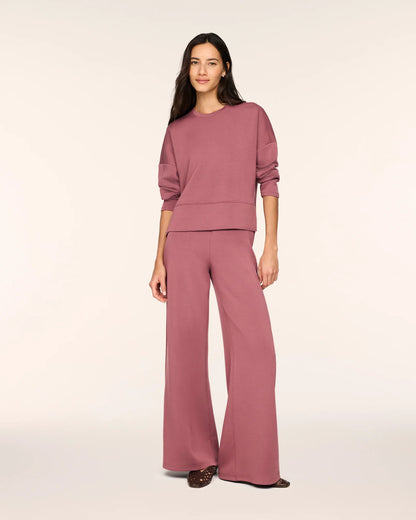 Spanx AirEssentials Crewneck Long Sleeve Top - Rum Raisin