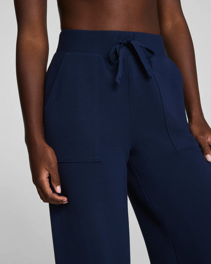 Spanx AirEssentials French Rib Wide Leg Pant - Timeless Navy