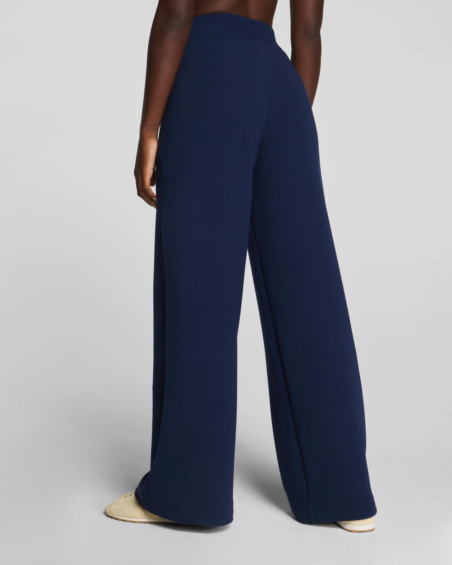 Spanx AirEssentials French Rib Wide Leg Pant - Timeless Navy