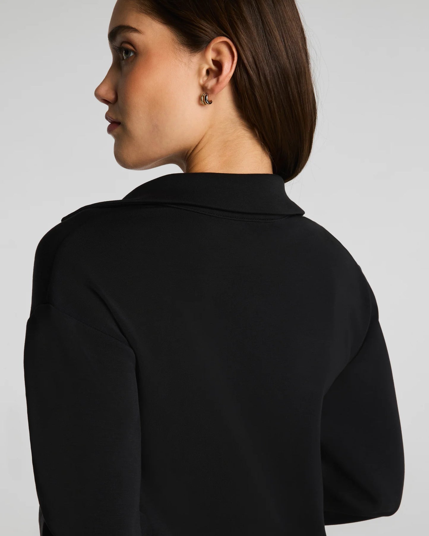 Spanx AirEssentials Polo Long Sleeve Dress - Very Black | Blossom Boutique  | Albertville, AL