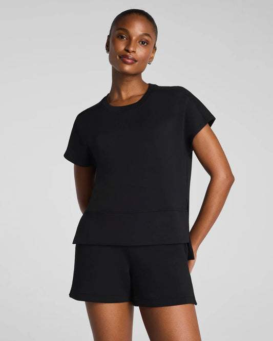 Spanx AirEssentials Crewneck Tee Shirt - Very Black