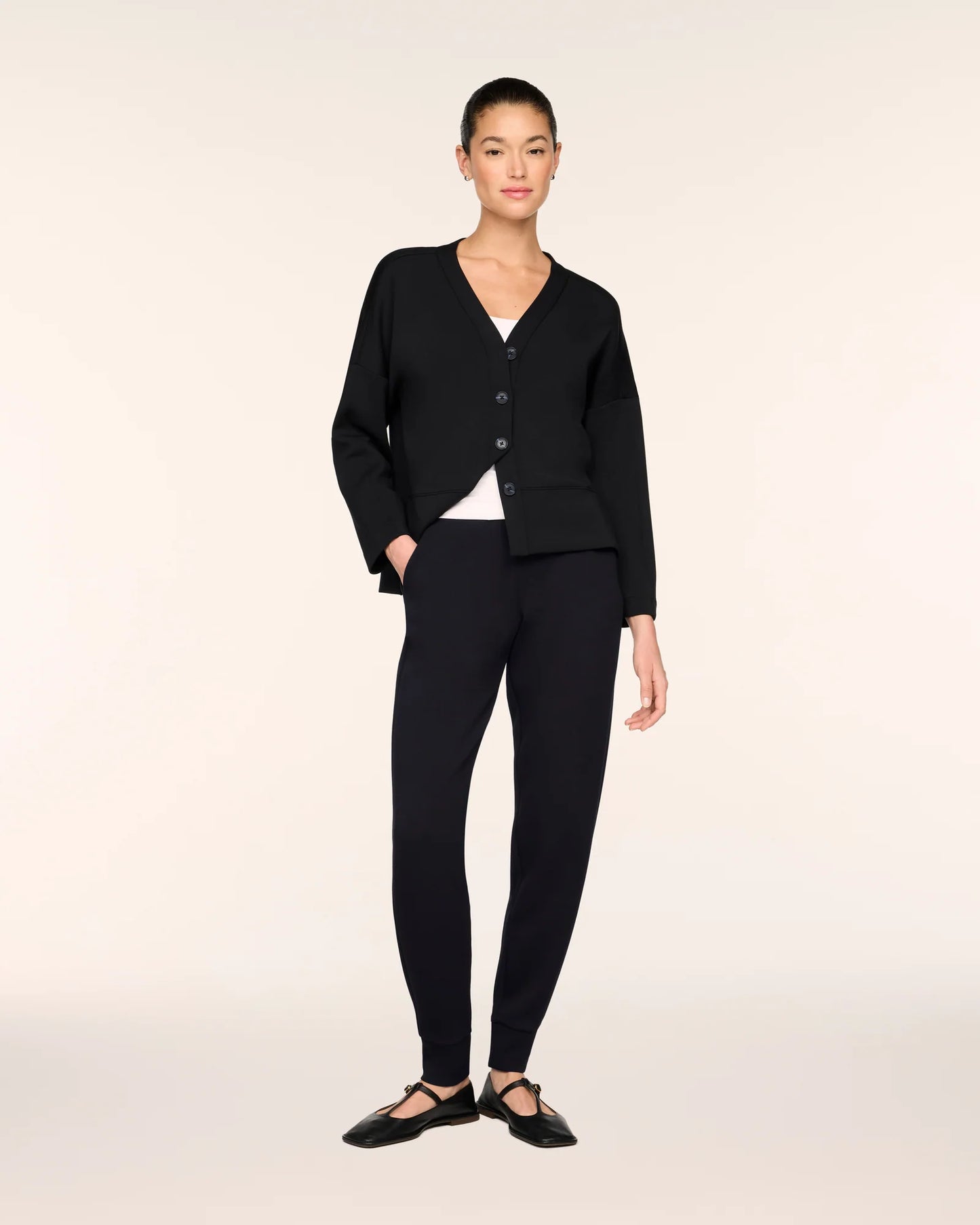 Spanx AirEssentials Slim Cuff Jogger Pant - Very Black