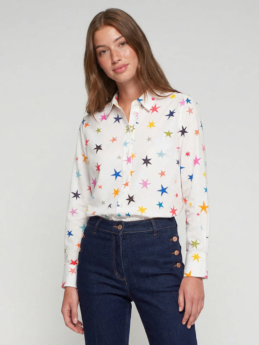 Star Print Shirt - White/Multi