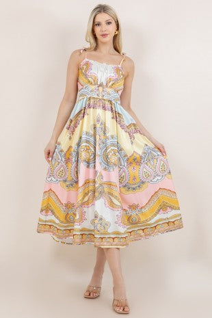 Maxine Picnic Midi Dress - Multi