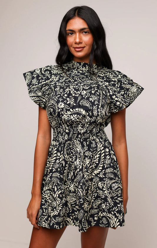 Aisha Dress - Midnight Botanica