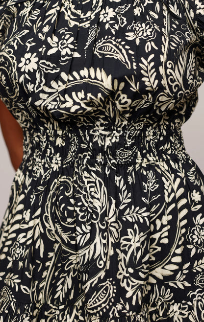 Aisha Dress - Midnight Botanica