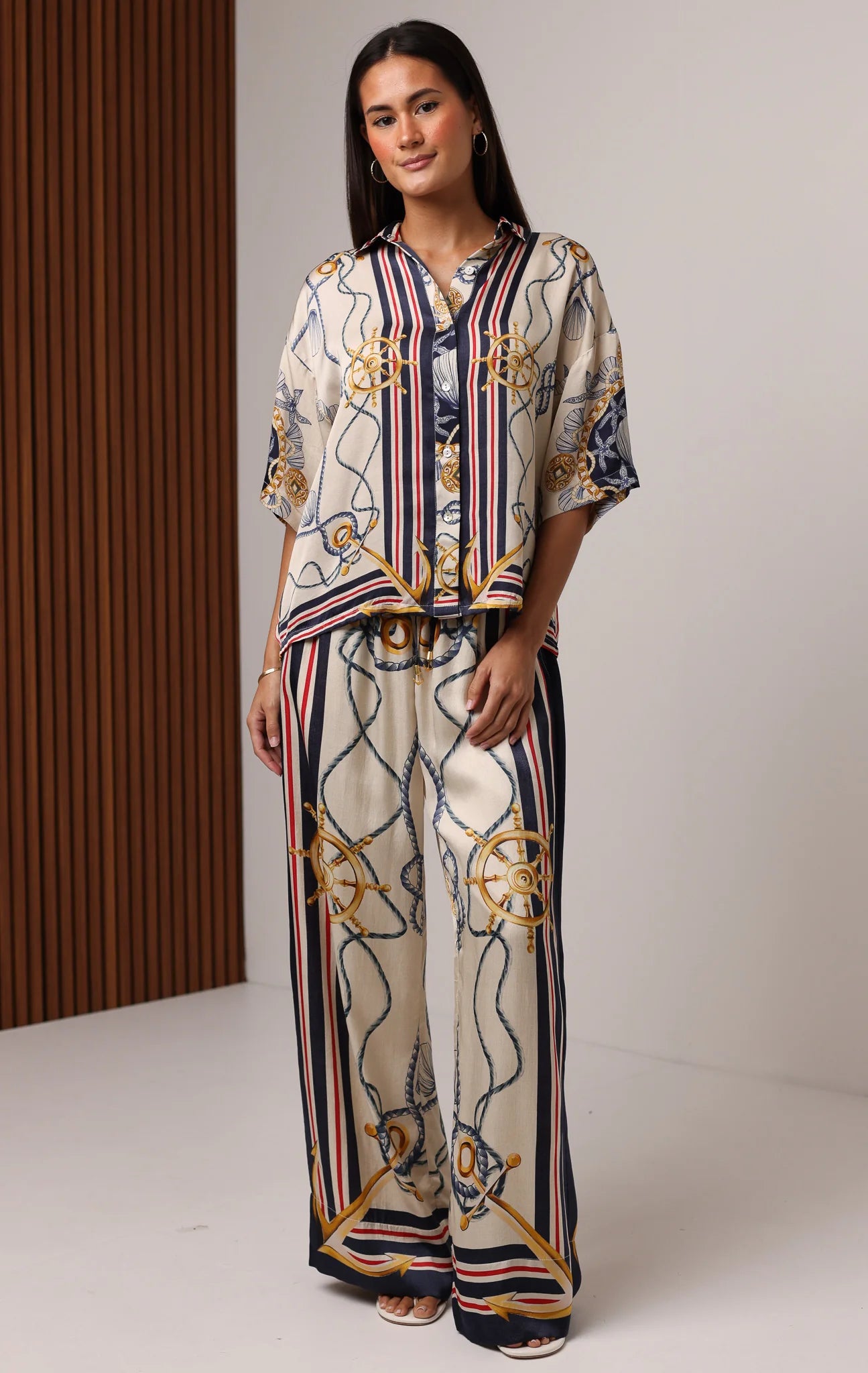 Blake Button Up Top - Nautical