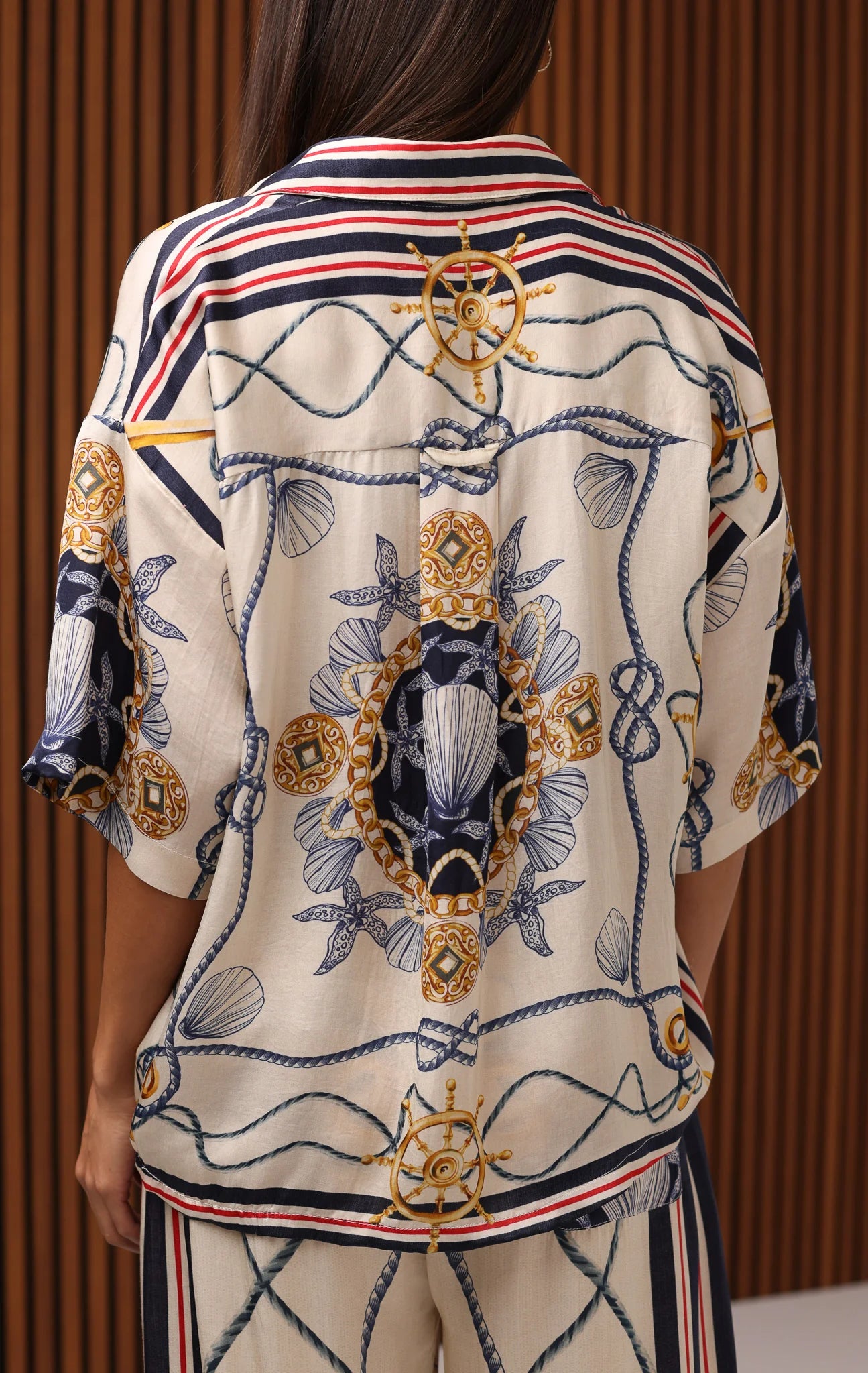 Blake Button Up Top - Nautical