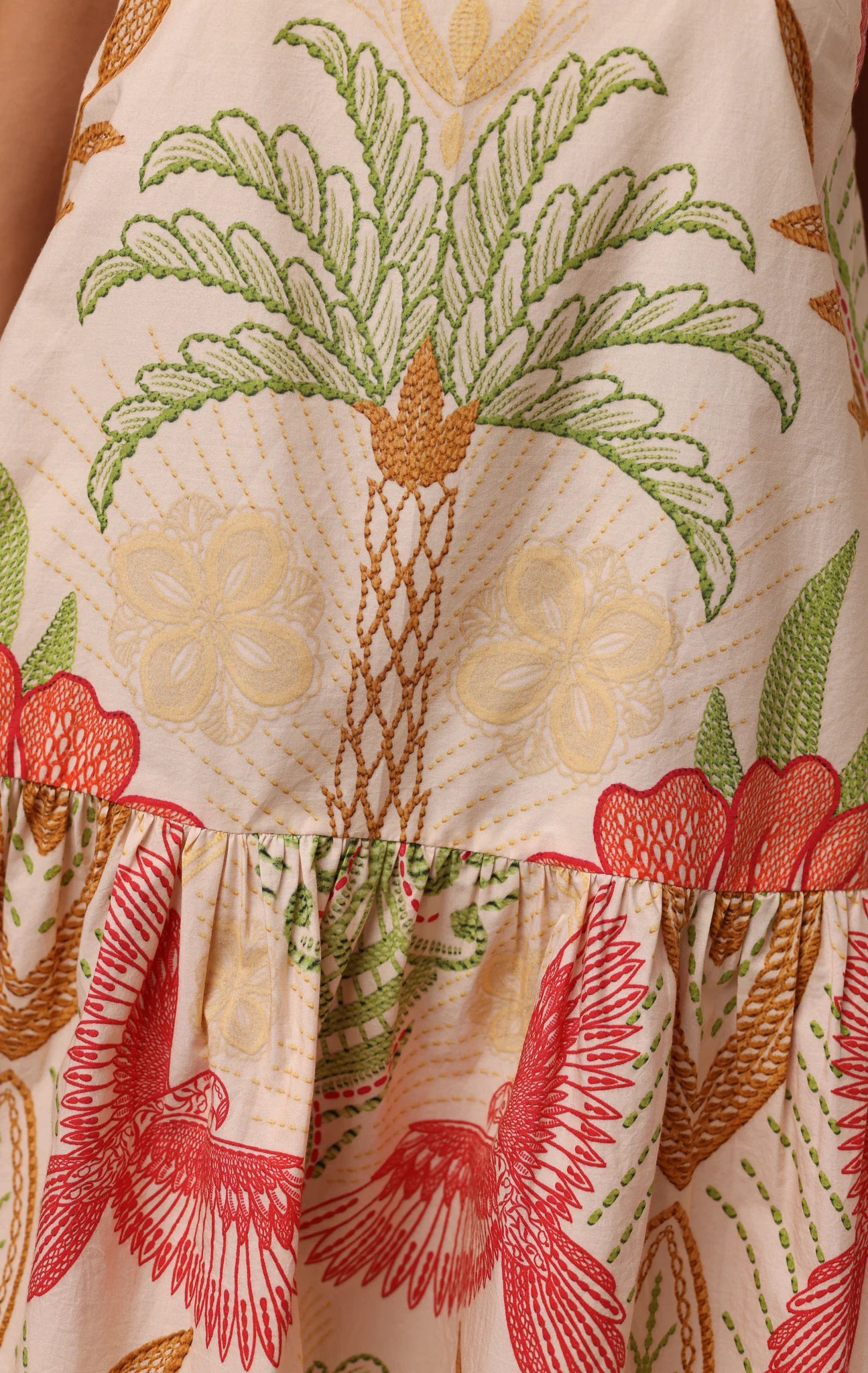 Scarlett Mini Dress - Stitchwork Hibiscus