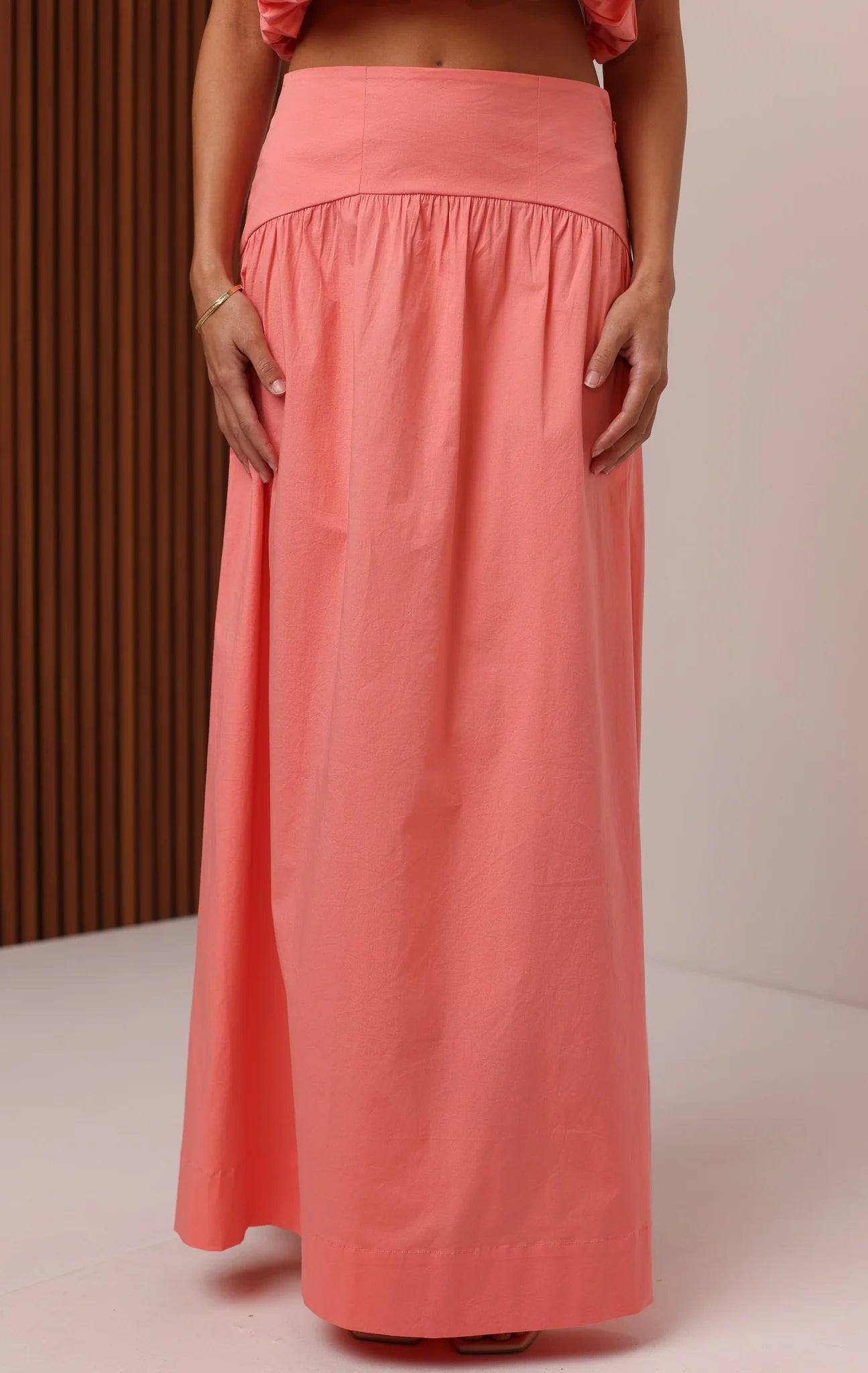 Uma Maxi Skirt - Sunset Coral
