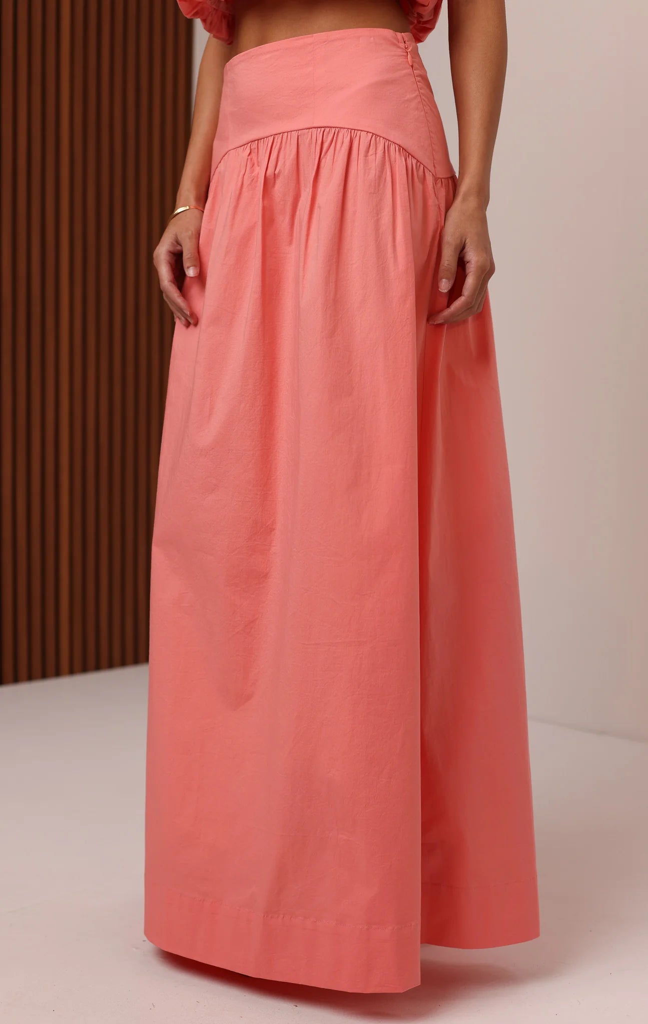 Uma Maxi Skirt - Sunset Coral
