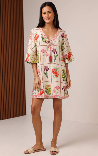 Carmen Mini Dress - Desert Flower